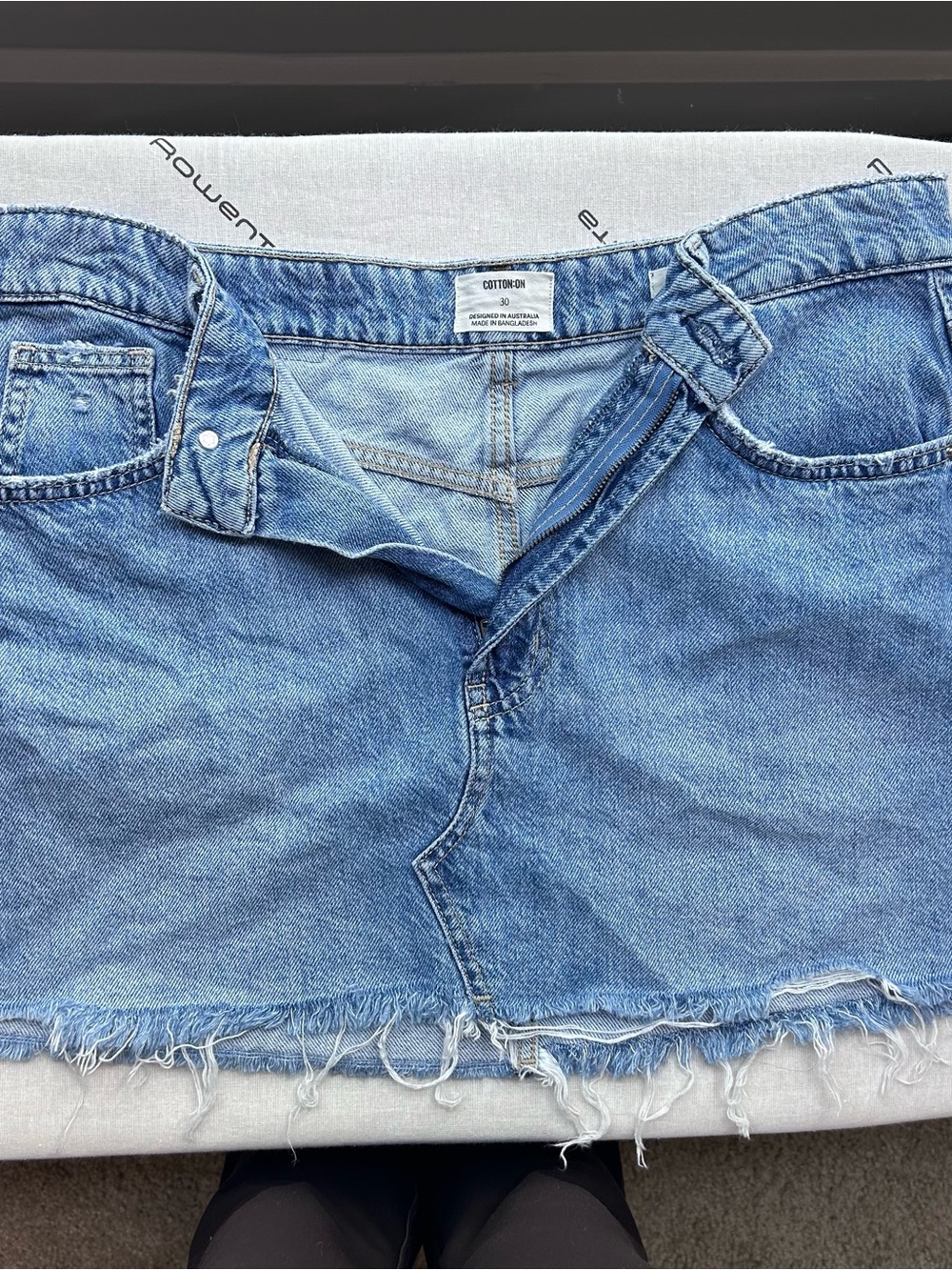 Cotton On blue denim mini skirt